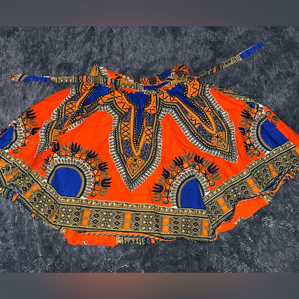 African print flow skirt